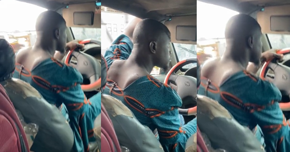 “Den dey do costume day for garage?” – Micra Driver Spotted Wearing An ‘Ankara’ Blouse in Ibadan (VIDEO)