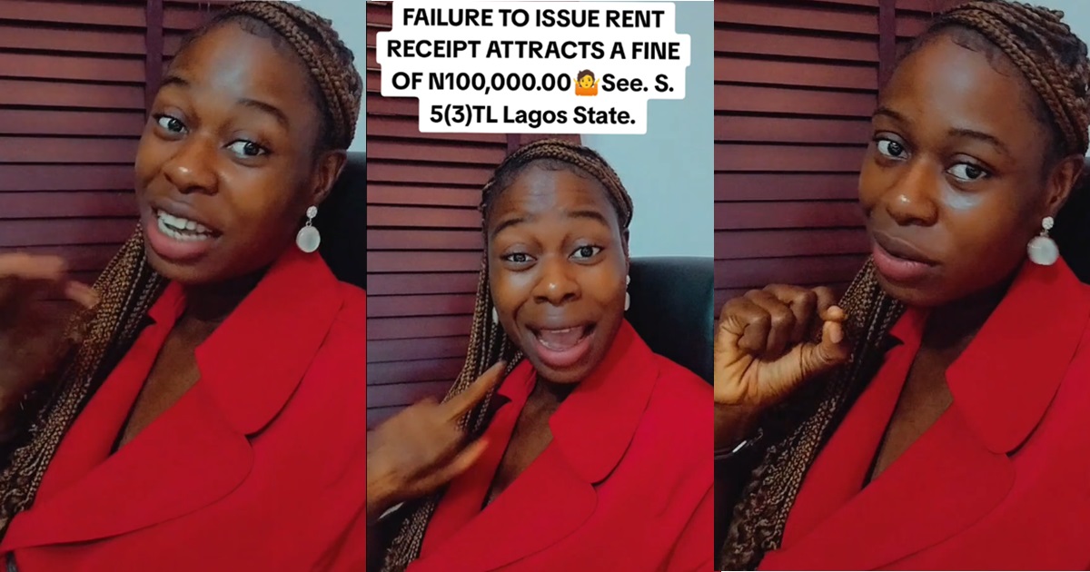 “Fa!ling or refusing to give your tenant a rent receipt after payment attracts one hundred thousand naira fine” – Lawyer