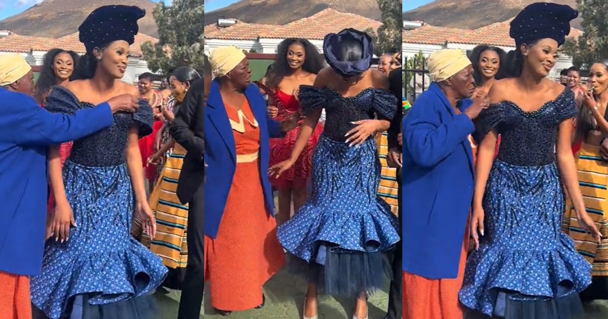 South African bride reveals how her granny tried to adjust the straps of her dress (WATCH)