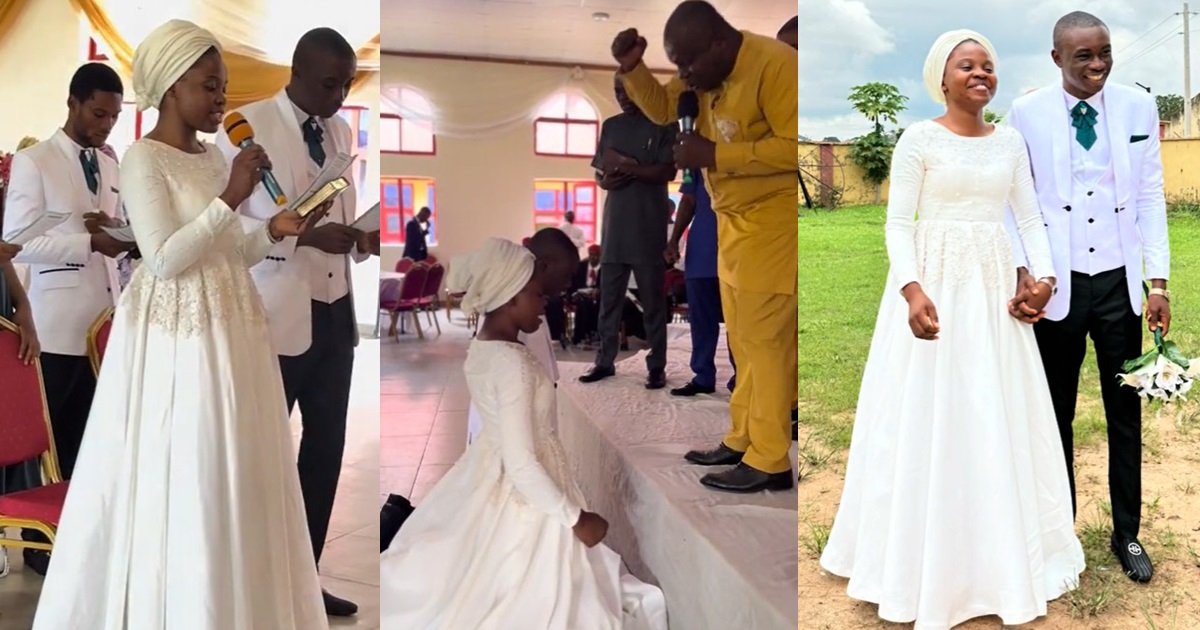 “It’s quite simple and I love it” – Viral Video Of Watchman Church Wedding Stirs Reactions (WATCH)