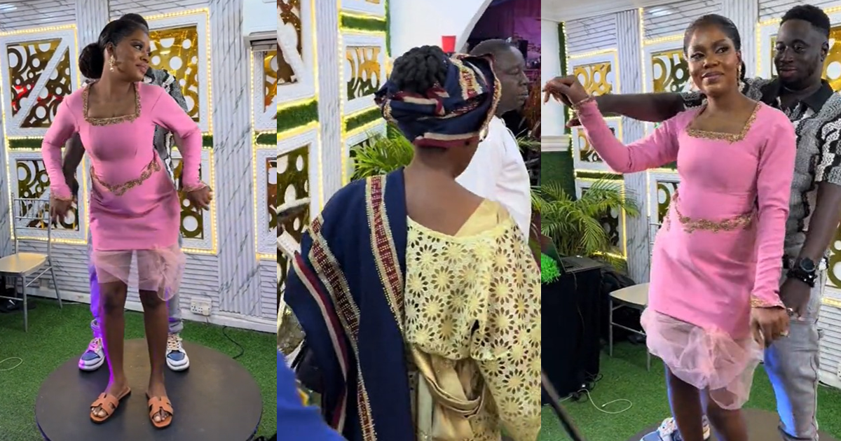 “The husband immediately comport” – Hilarious moment a Nigerian bride stopped ‘rocking’ her husband after discovering her mum’s presence (VIDEO)