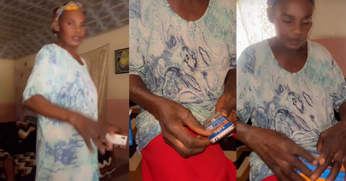 “all the market women go hear this story” – Granny rejoices as her granddaughter gifts her a new phone (WATCH)