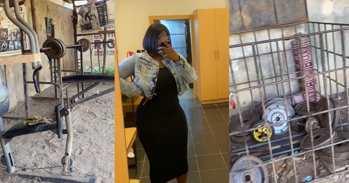 “That’s the real gym not snap center” – Lady in sh0ck after visiting the ‘advanced’ gym her friend often brags about (WATCH)