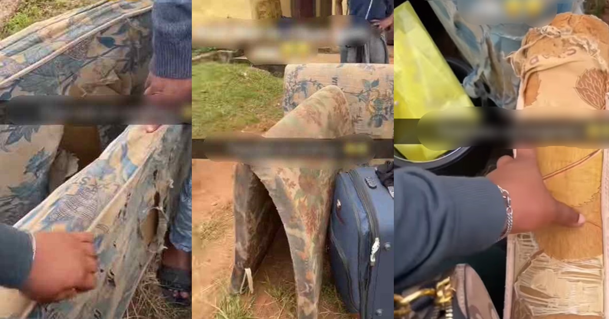 “Best bed NYSC gave me” – Female corps member sh0cked as NYSC orientation camp distributed t0rn mattress for 3 weeks camping (WATCH)