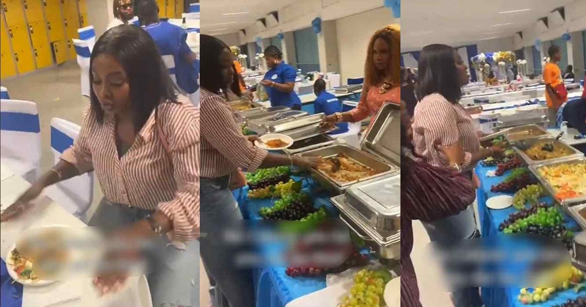 “Na Caterer you be, no be God!” – Ańgry party guest sc0lds caterer over food at an event (WATCH)