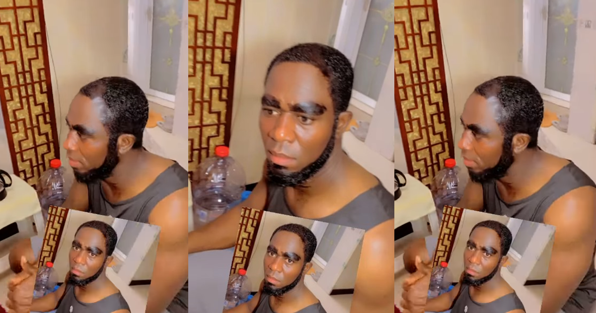 “I pictured him attending your school’s PTA meeting like this” – Man goes overboard with hair dye to hide his gray hair (WATCH)
