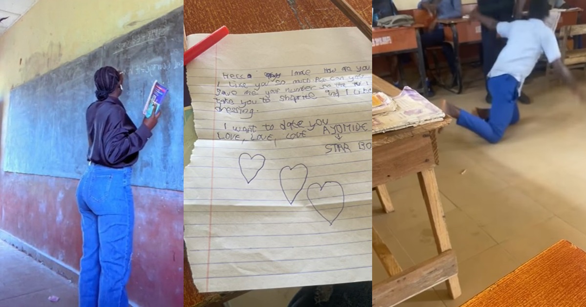 “U let them be@t star boy” – Trainee teacher c@ught off guard by a male student romantic confession (WATCH)