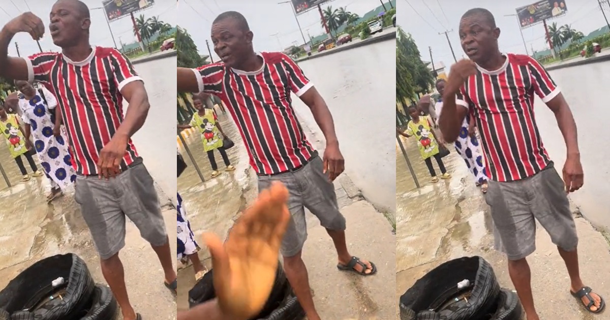 “Let it gooo” – Man r@ges as lady received ₦10,000 for transportation without visiting (WATCH)