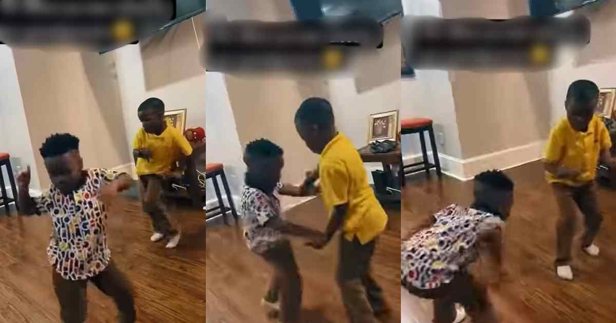 “Two old men tr@pped in these cuties” – Little boys raised by grandparents show off 90’s dance moves (WATCH)