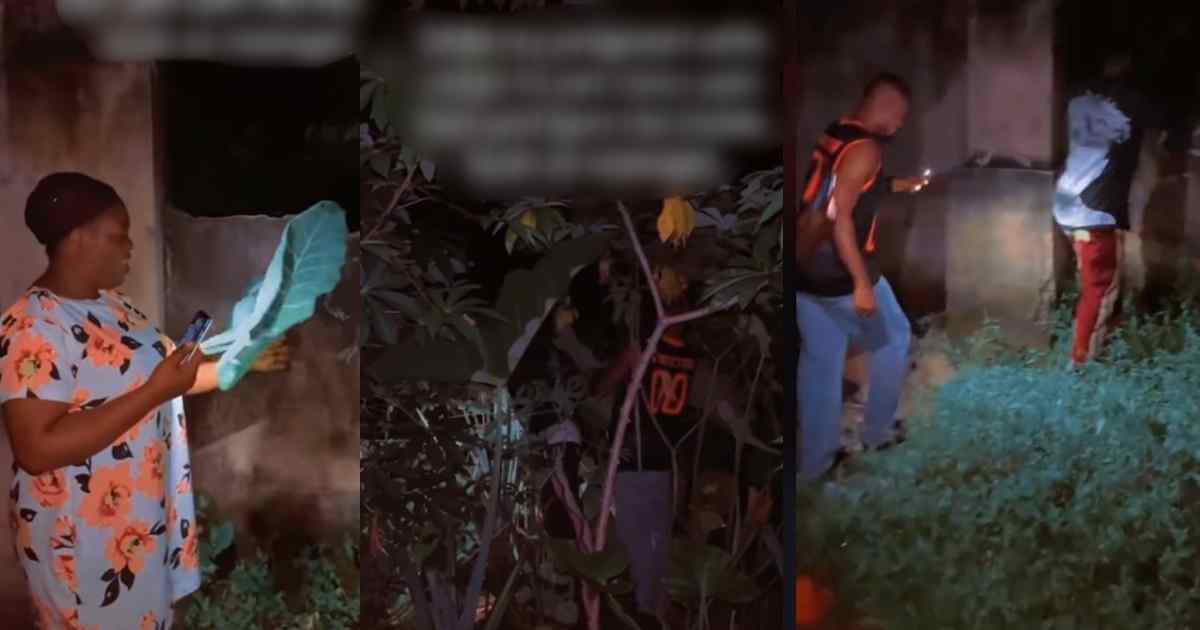 “pregnancy no be anybody mate oo” – Pregnant Wife’s Coco Yam Leaf Craving Sends Husband Into Bush At 2 am (WATCH)