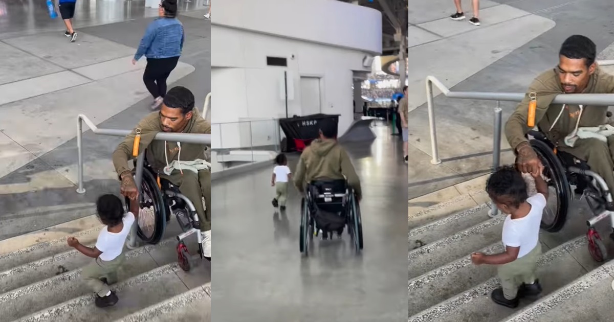 “Very powerful representation of a good father” – Adorable father-daughter moment mǝlts heart online (VIDEO)