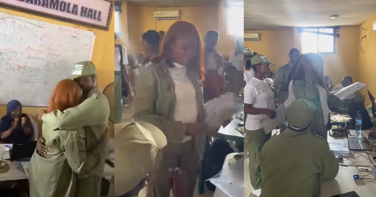 “Omo 500k don sure for these ones like this” – Moment corps member proposed to his girlfriend during monthly clearance (VIDEO)