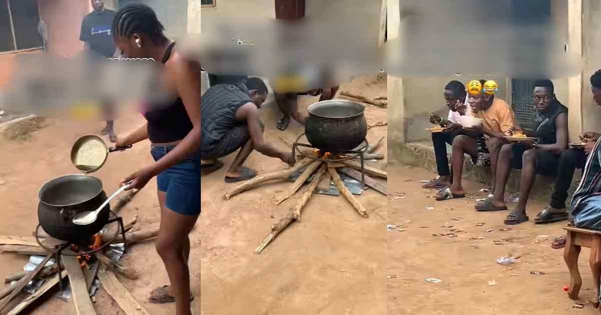 “she becomes everyone’s favorite” – Lady Win Hearts As She Satisfies Hostel Mates’ Cravings With Jollof Rice (VIDEO)