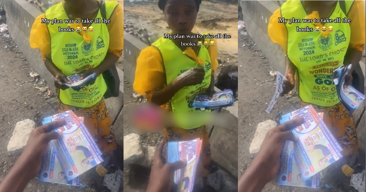 “You mean am?” – Preacher asks as man collects fliers for both his nuclear and extended family (WATCH)