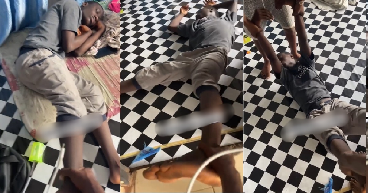 “See person serious boyfriend” – Guy reveals his friend’s strange sleeping habit (VIDEO)