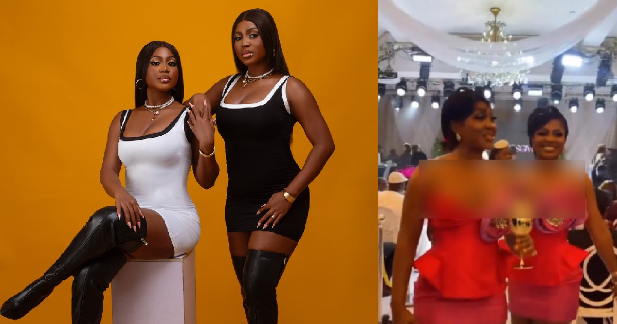 Naija Twins Handi And Wanni Crit!cized Over The Revealing Outfits They Wore To Toke Makinwa’s Thanksgiving Party (VIDEO)