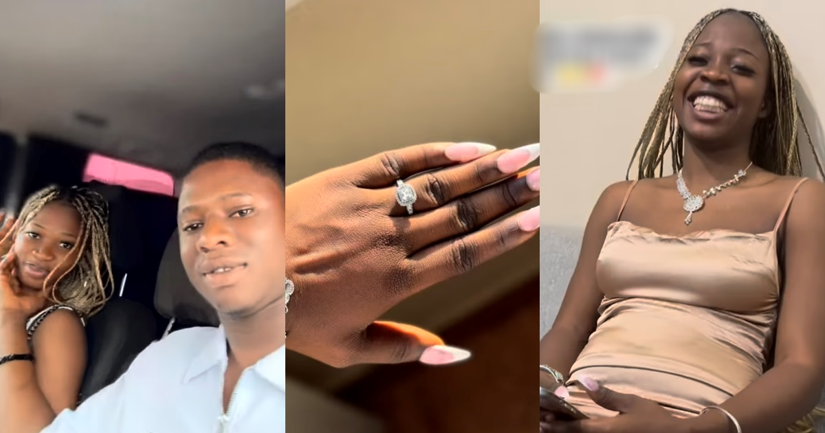 “It’s not how far, it’s how well” – Lady gets proposed to 6 months after leaving a 3-year relationship (Watch)