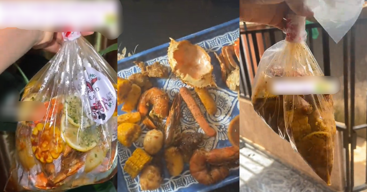 “nobody should patronize this brand if not your money go waste” – Nigerian lady calls out food vendor for p00r quality after paying ₦35,000 for seafood boil (VIDEO)