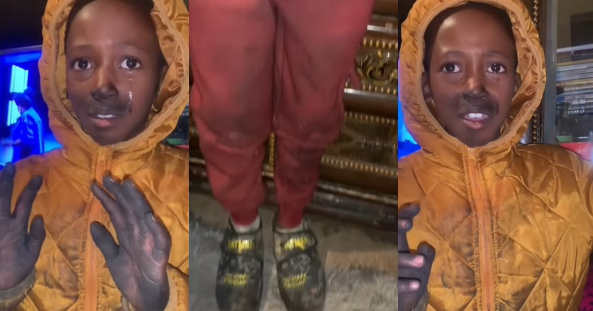 “I want to see how the players looked” – Mum astonished as her son returned home covered in dirt after playing goalkeeper with friends (WATCH)