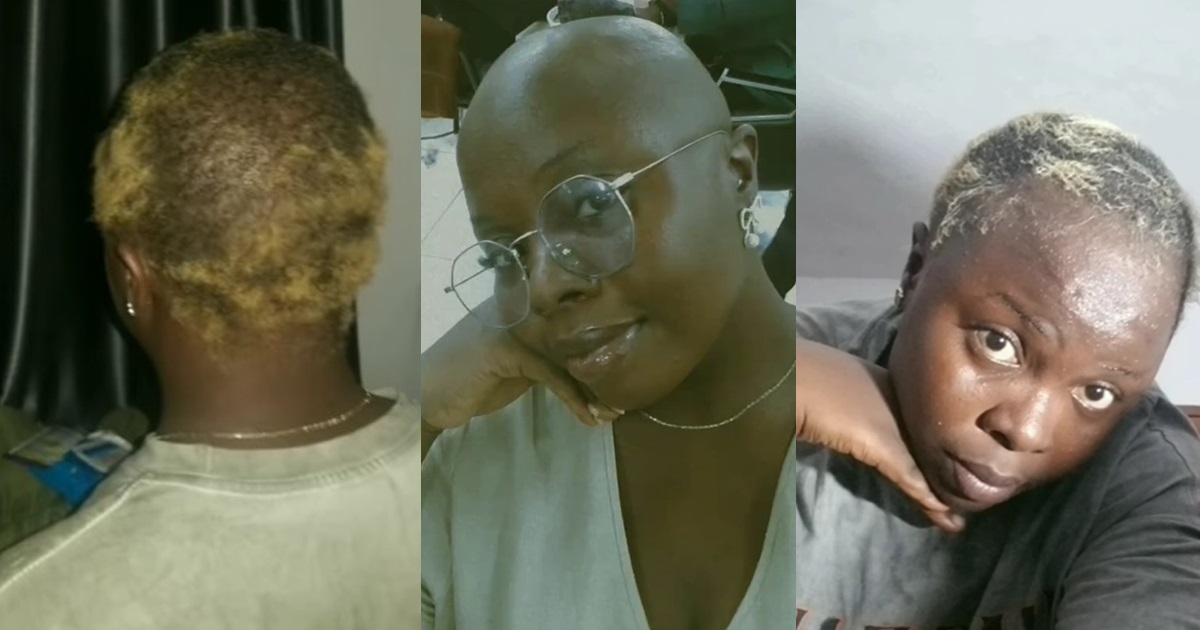 “You can’t dye and relax” – Woman goes b@ld after relaxing and tinting her hair to get wavy curls (WATCH)