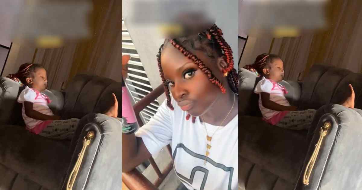 “Most of us have been there” – Little girl ponders life after getting d!sciplined by her mother for wasting powder (WATCH)