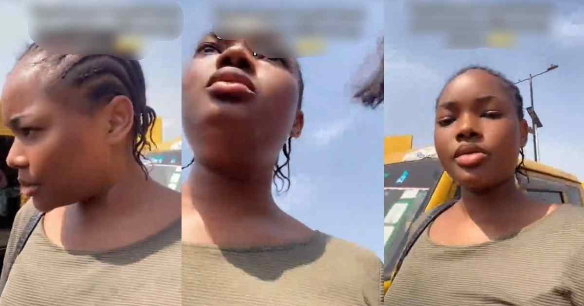 “some go dr@g the phone run commot” – Lady narrowly escapɘs thɘft in Lagos garage after two men ask to take her picture using her phone (WATCH)