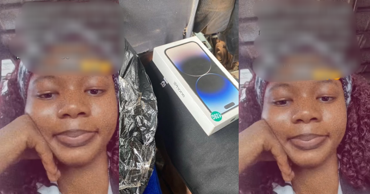 “More reason not to give you” – Male admirer shows off iPhone 14 Pro box after lady refuses to share number (WATCH)