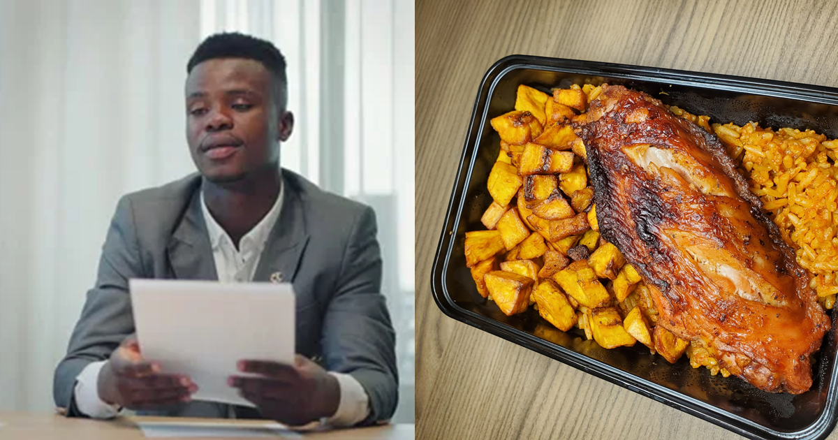 “I would have loved to see the look on his face when you offered to get him a meal” – Nigerian HR warms hearts after ordering food for t!red and s@d job applicant before interview (IMAGE)