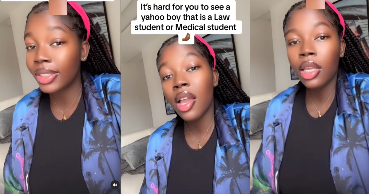 “It’s hard to see a yahoo boy that is a Law or Medical student” – Tiktok lady (VIDEO)