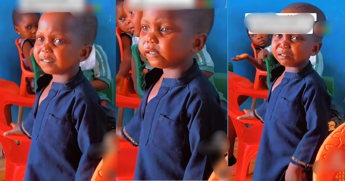 “Wetin I go do for my life” – 3 years old boy thought aloud to himself (WATCH)