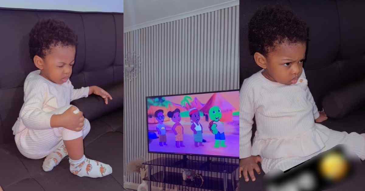 “She must learn her native language o” – Little girl fr0wns at indigenous cartoon, prefers Coco Melon (WATCH)