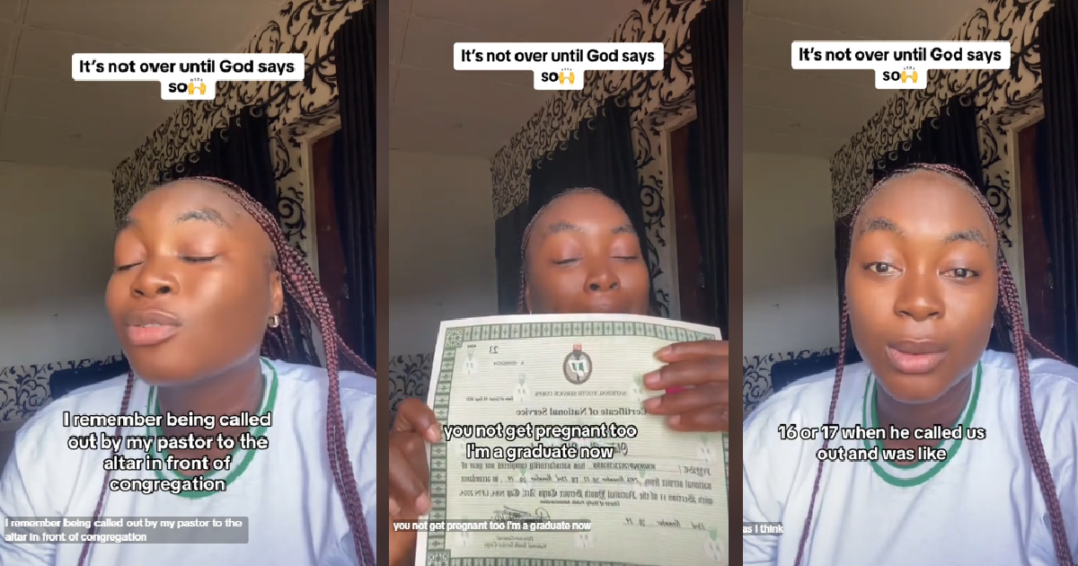 Corper Proves Pastor Who Said She Won’t Go To School Wr0ng, As She Bags A Degree And Finishes Her Mandatory Service (VIDEO)