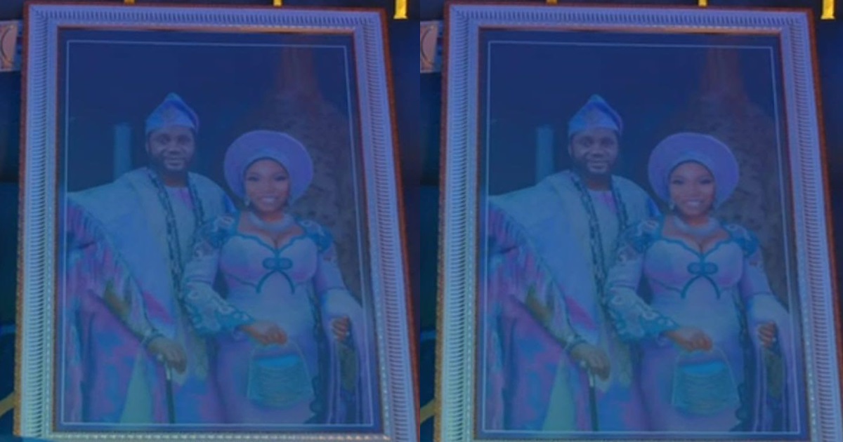 Nigerian woman calls out movie producer after discovering her wedding picture with actors’ faces photoshopped onto it (IMAGES)