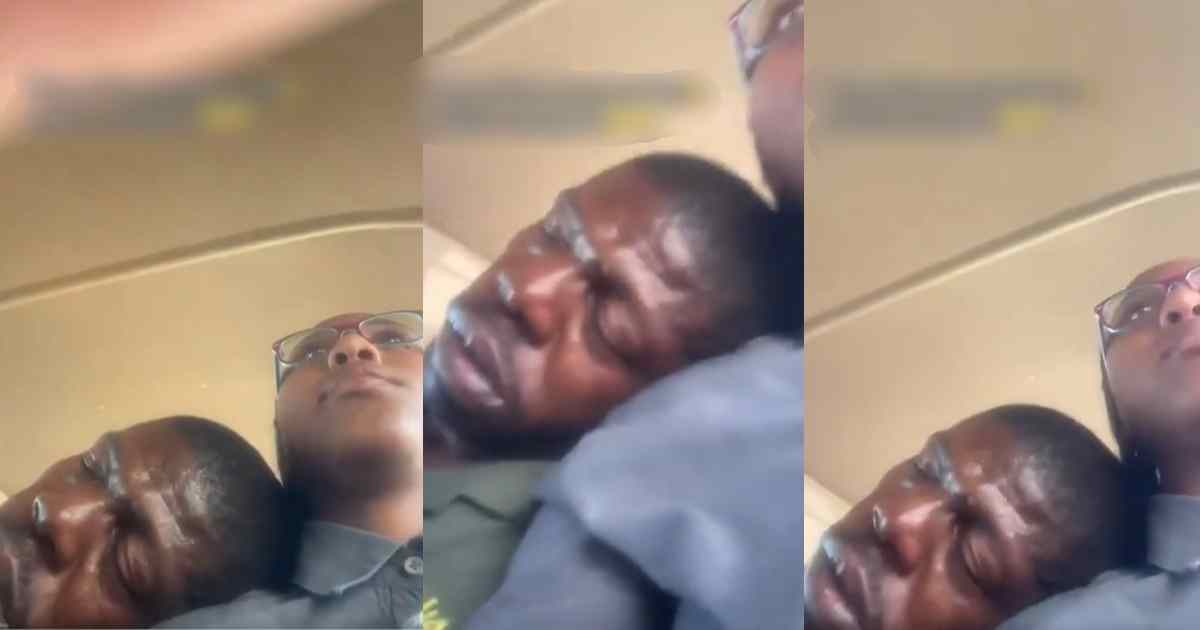 “Why I h@te public transport” – Lady shares video of a man sleeping on her shoulder during a ride in a public bus (VIDEO)