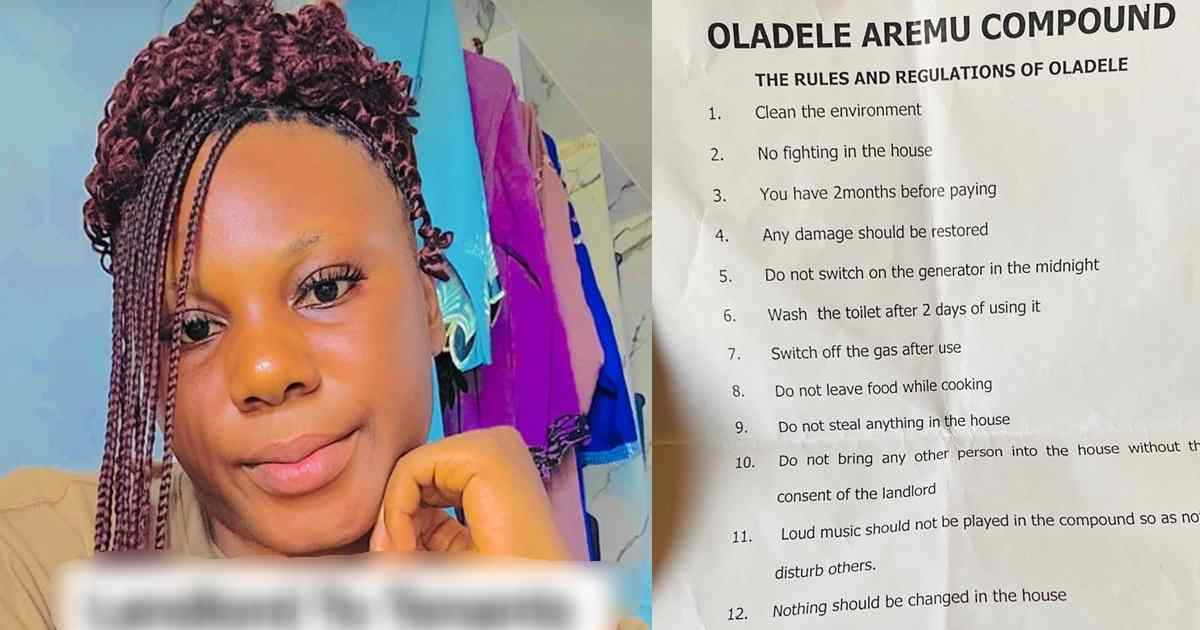 “Small small biko” – Tenant lamǝnts over landlord’s 12 commandments (IMAGES)