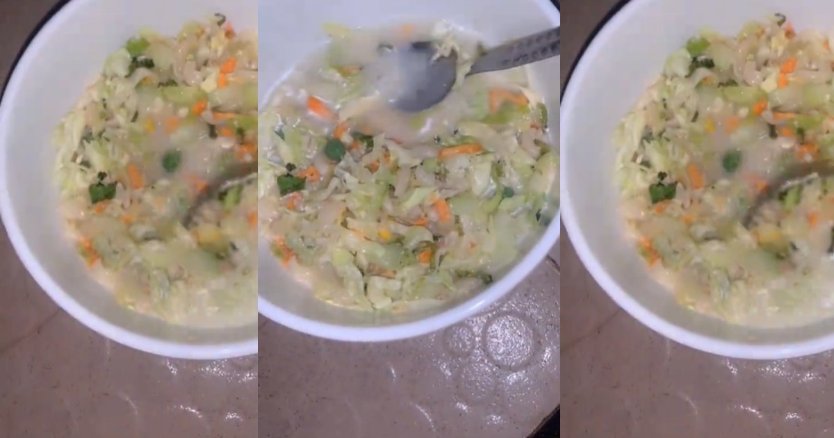 “put am inside fridge e go mould” – Lady receives watery salad from neighbour on New Year’s day (WATCH)