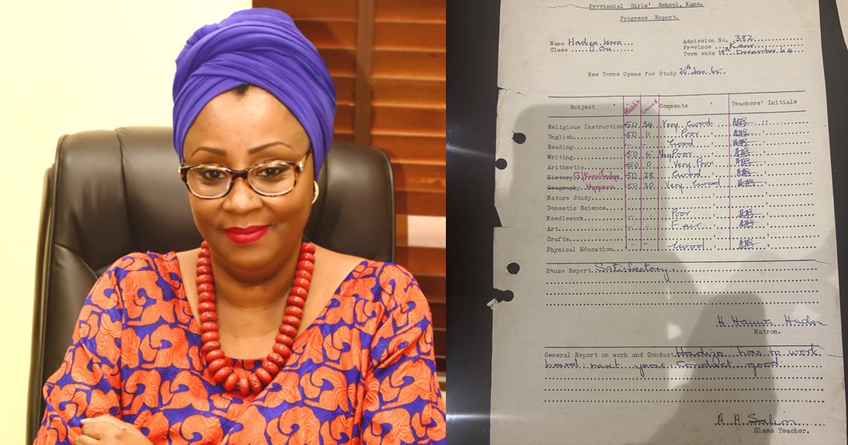 “I didn’t start out as a good student. Don’t give up on your kids” – El-Rufai’s wife shares her school result sheet (IMAGE)