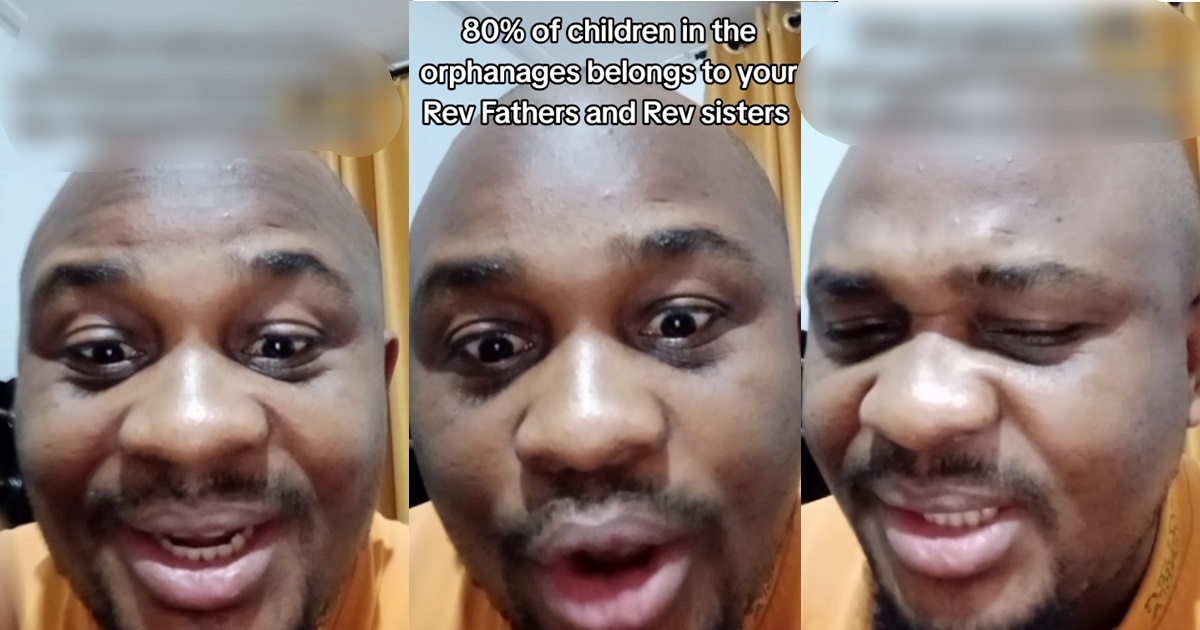 “80% percent of the children in orphanages belong to reverend fathers and sisters” – Man discloses (VIDEO)