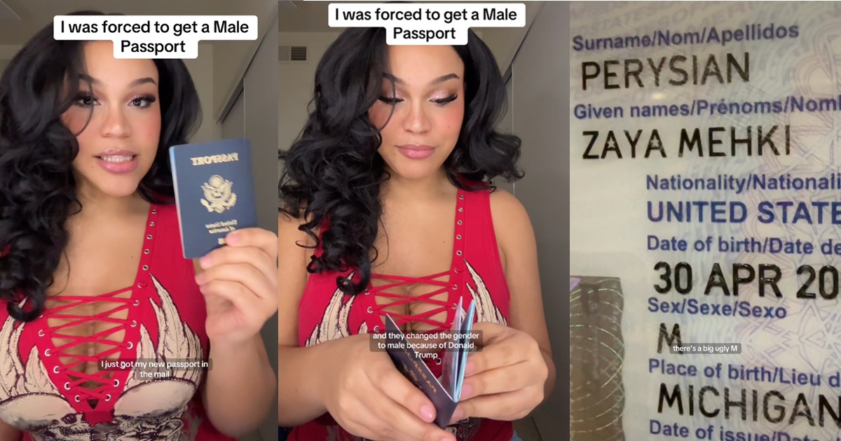 Transwoman enr@ged after being forced to get a male passport in the USA (VIDEO)