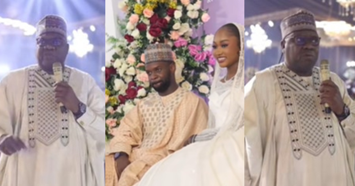 “Your wife doesn’t have to cook for you” – Bride’s father lectures couple on marital values (WATCH)