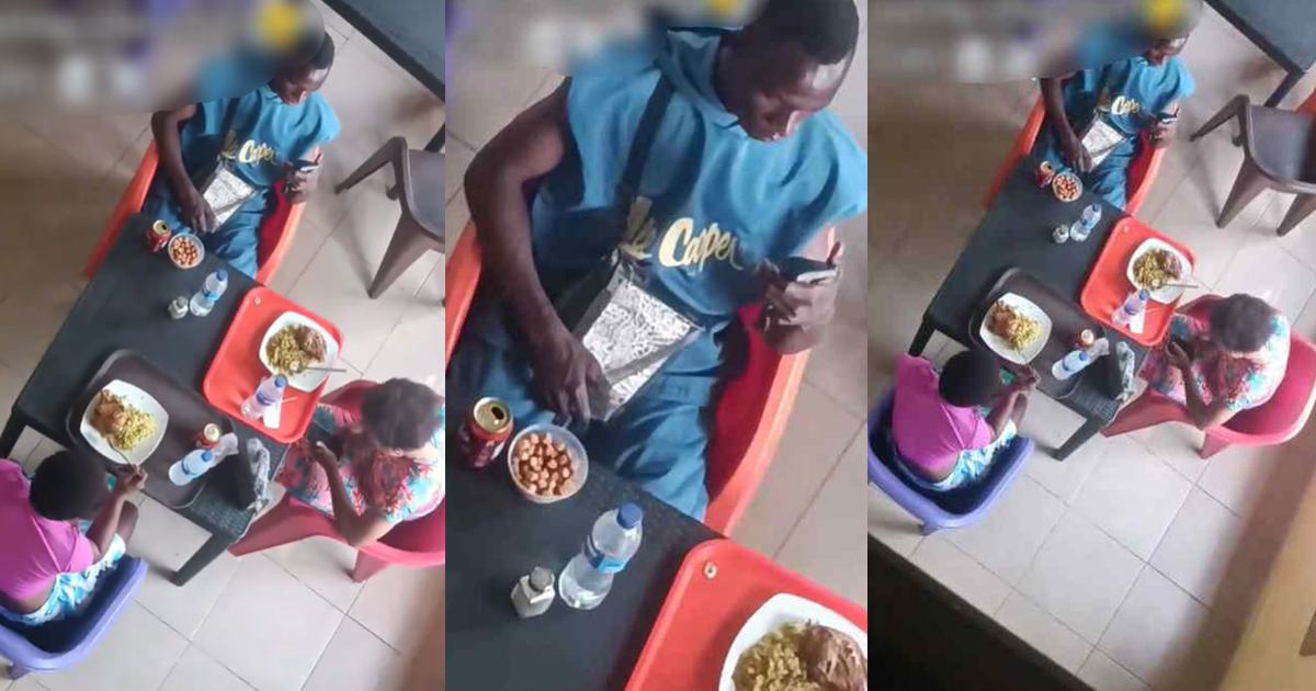 Man buys fried rice and chicken for his date and her friend, gets chin chin for himself (WATCH)