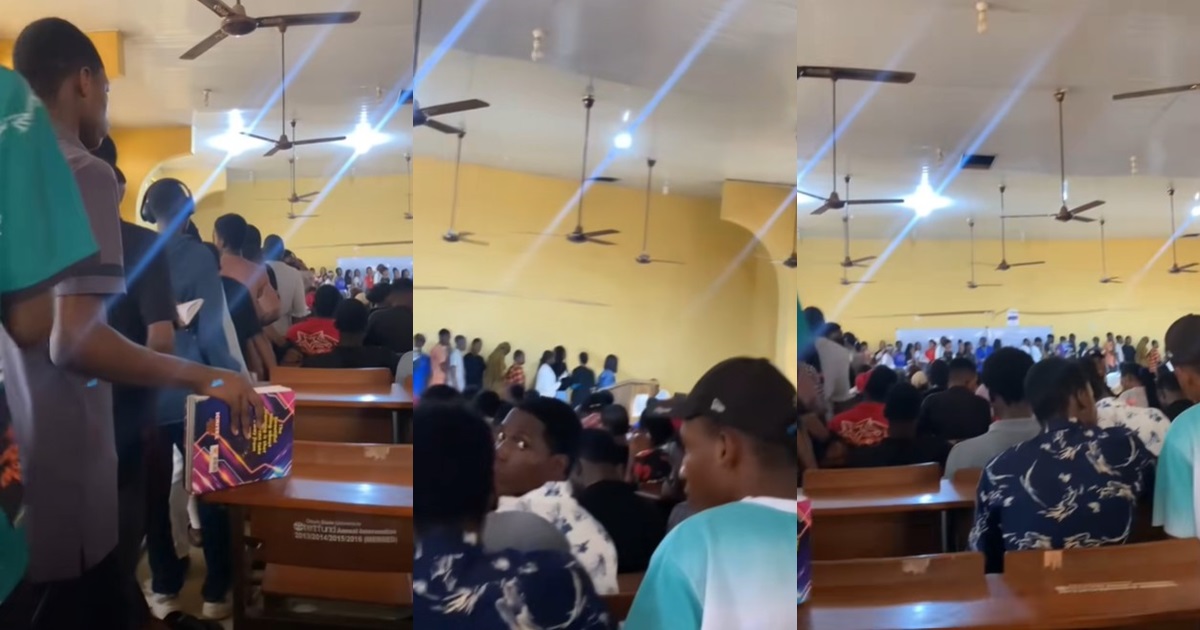 “Are there no handouts or PDFs?” – Online users react to video of university students getting their lecture notes checked by their head of department (WATCH)