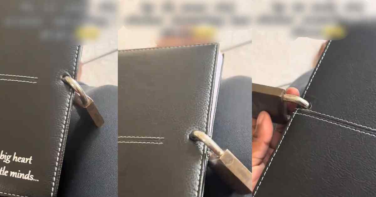“I can buy the same padlock just to get keys” – Lady shares how her 12-year-old sister secured her diary (WATCH)