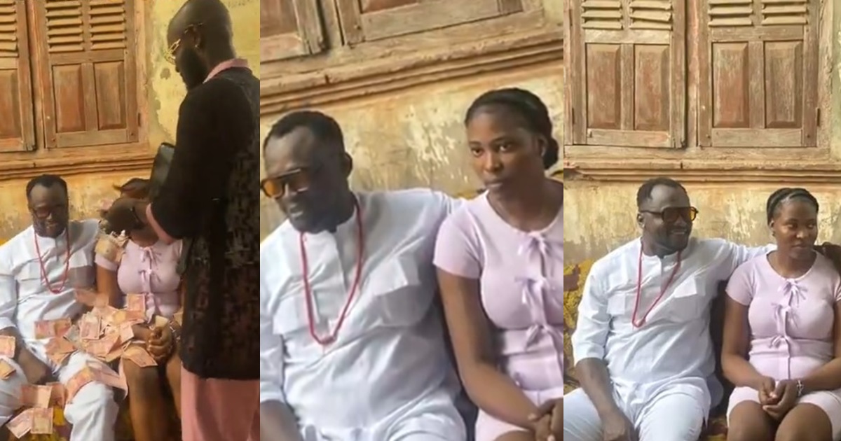 Viral video of a bride looking cluɘless at her wedding ceremony while