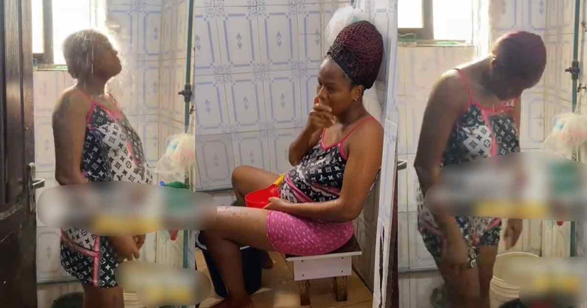 “Pregnancy in heat period, I won’t try it again” – Pregnant woman shares how she copes with the heat (WATCH)