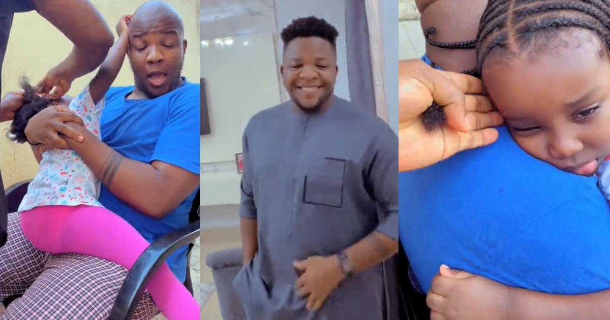 Man opens up about his experience with fatherhood after his daughter’s hair-plaiting strúggle (WATCH)