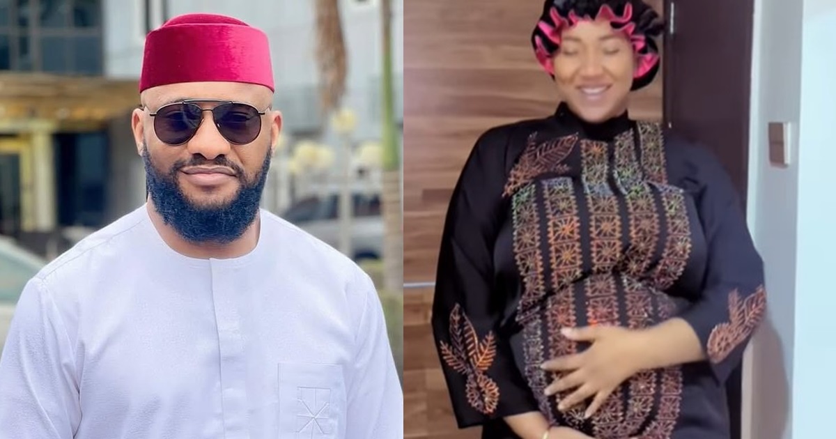 Actor Yul Edochie shares a video of his wife, Judy Austin, with a baby bump as he declares himself “the baddest striker.” (WATCH)