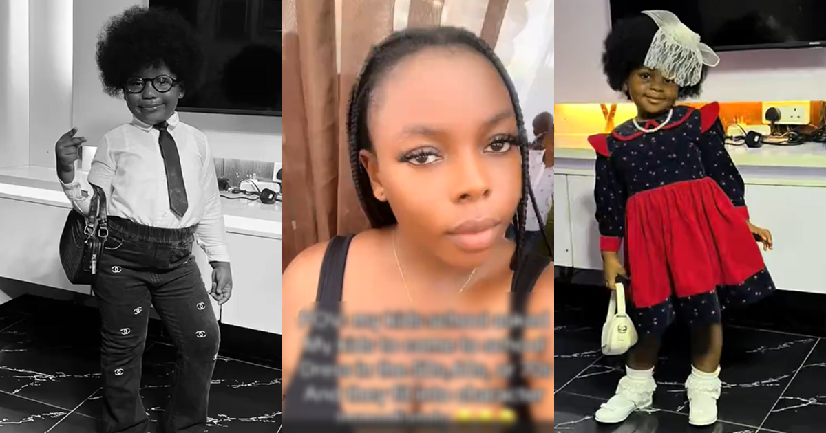 Nigerian mother shares how she dressed her kids to celebrate “Old School Day” (WATCH)