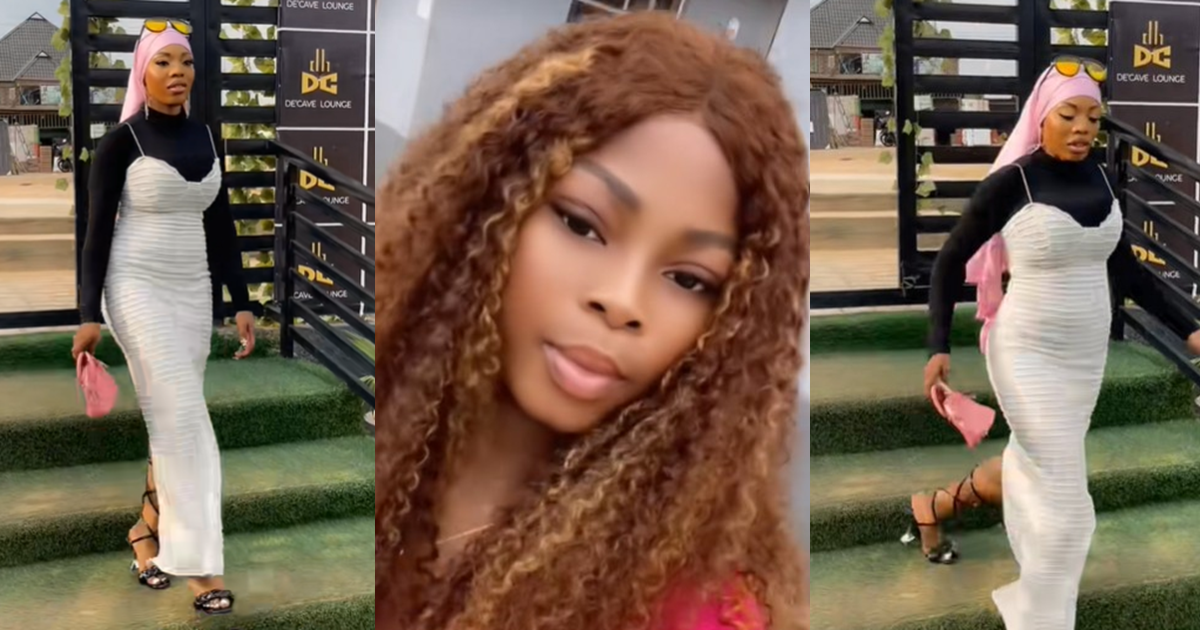 “We no even know where the bag fly go” – Lady tr!ps on staircase during a video shoot at work (WATCH)