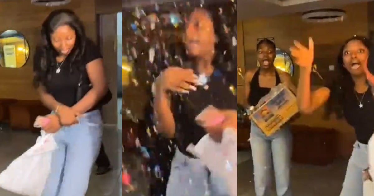 “They thought I was the bride” – Lady shares hilarious mix-up at her sister’s bridal shower surprise party (WATCH)